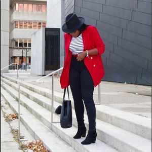ASOS Tailored Longline Blazer With Gold Buttons